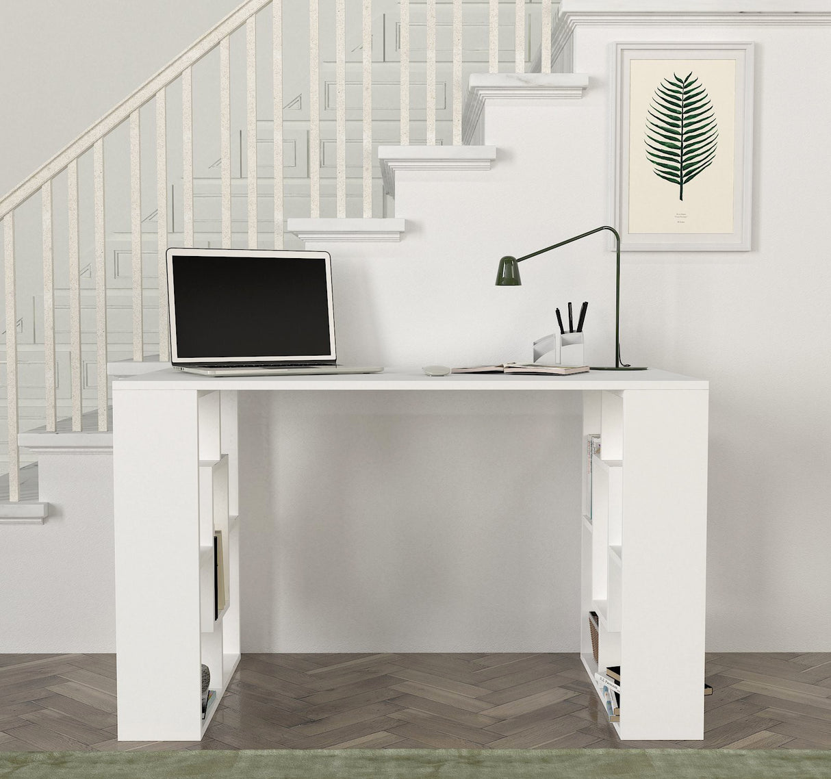 Birou Valancia, Alb, 120x60x74 cm
