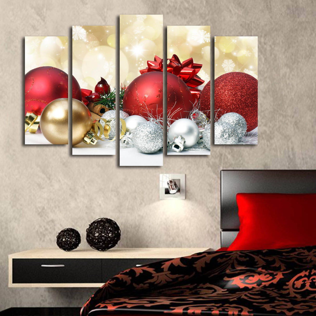 Tablou canvas 5 bucăți 5PATNOEL-8, Multicolor, 105x70x3 cm