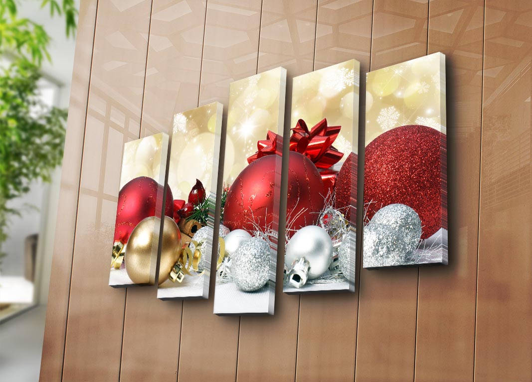 Tablou canvas 5 bucăți 5PATNOEL-8, Multicolor, 105x70x3 cm