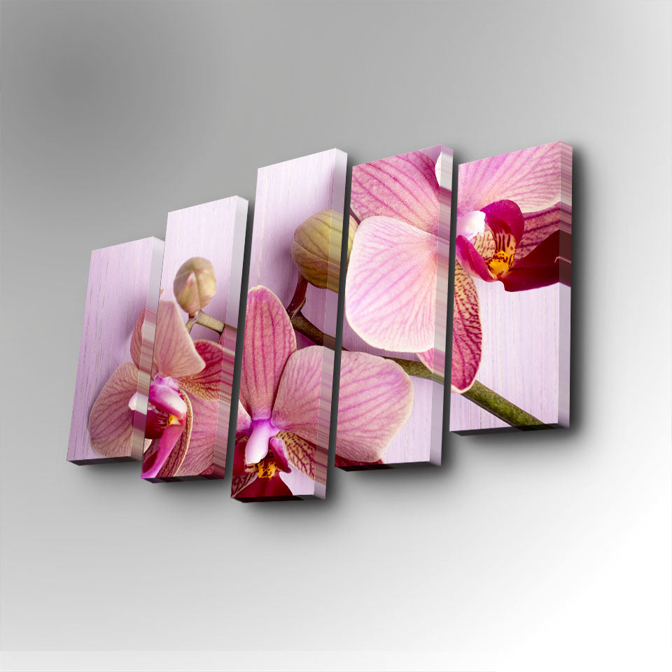 Tablou canvas 5 bucăți 5PUC-066, Multicolor, 82x50x3 cm