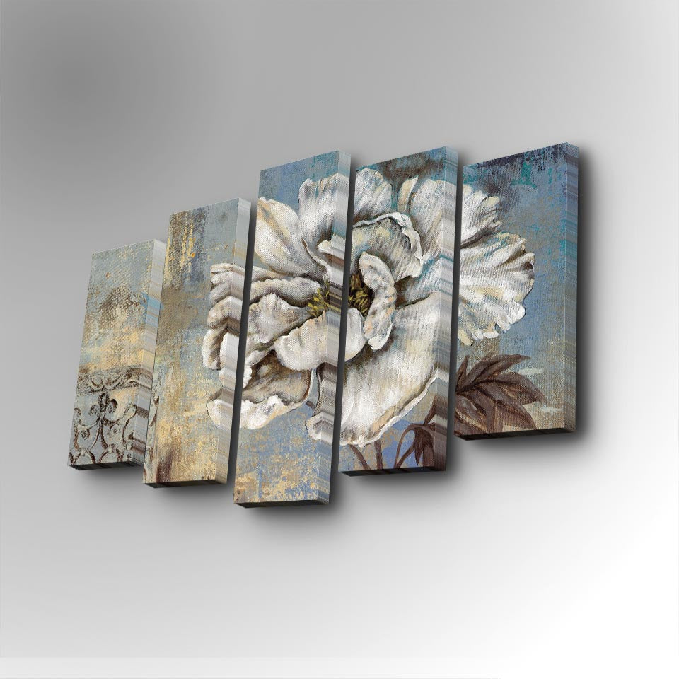 Tablou canvas 5 bucăți 5PUC-011, Multicolor, 82x50x3 cm