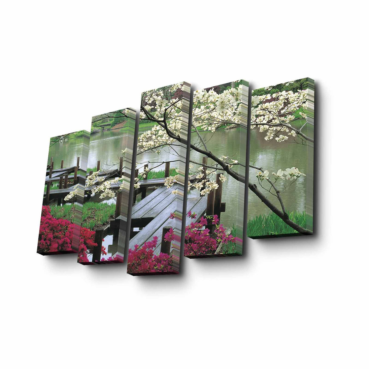 Tablou canvas 5 bucăți 5PUC-014, Multicolor, 82x50x3 cm