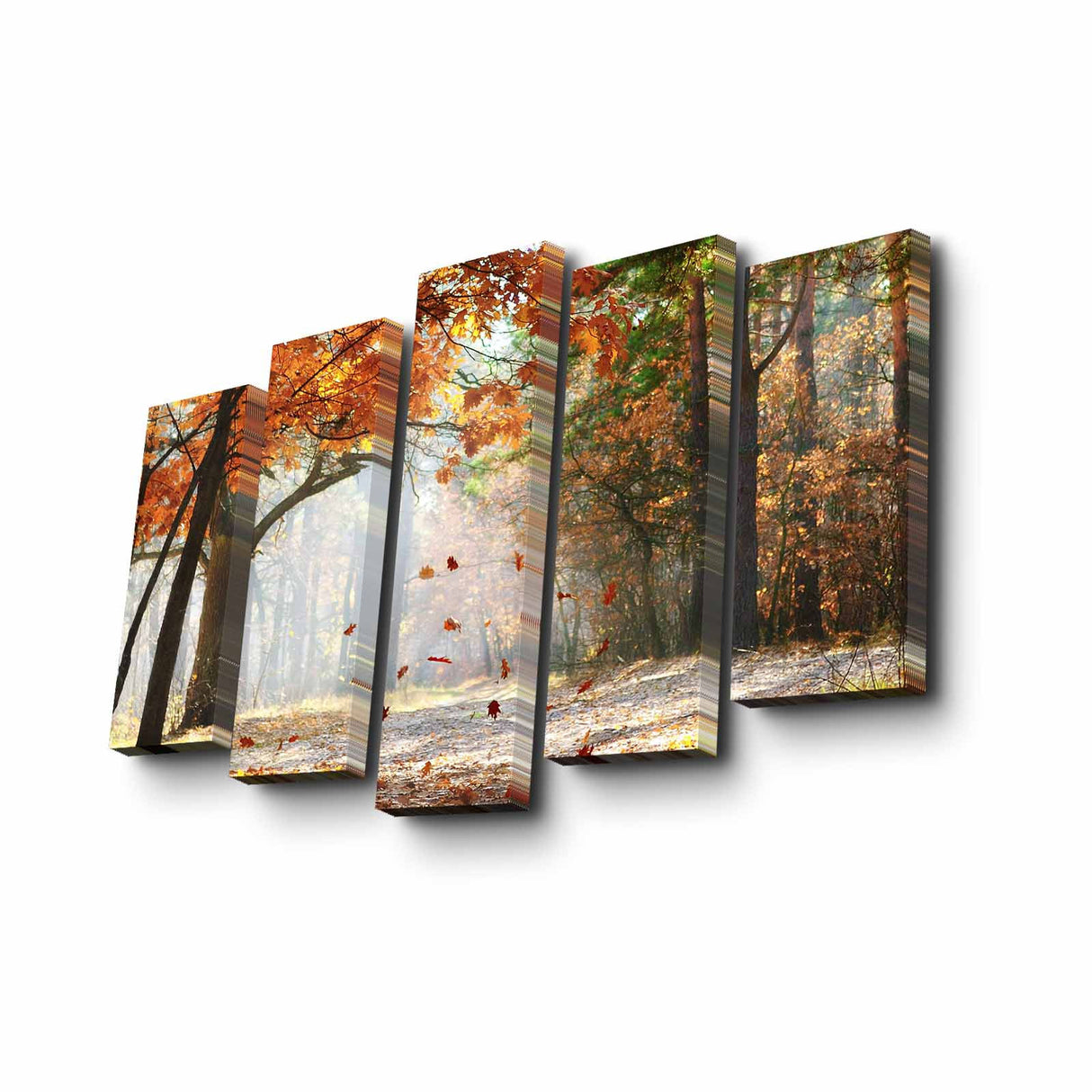 Tablou canvas 5 bucăți 5PUC-020, Multicolor, 82x50x3 cm