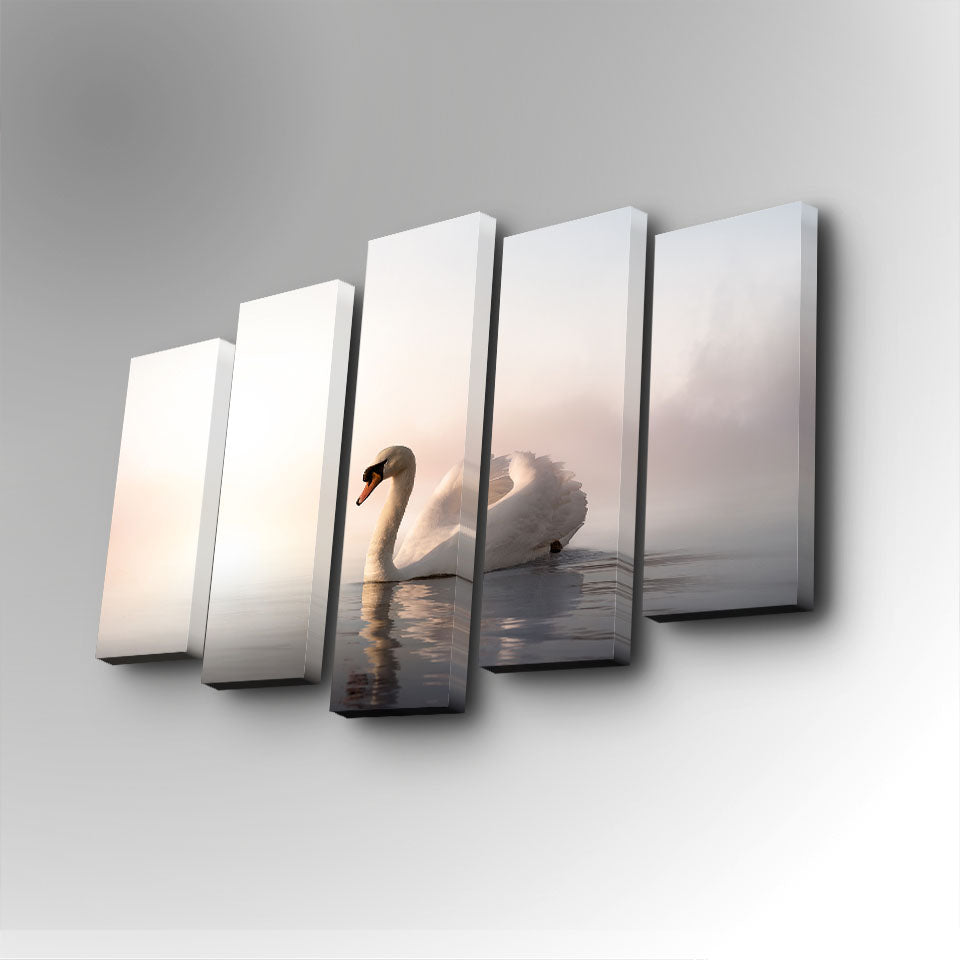 Tablou canvas 5 bucăți 5PUC-024, Multicolor, 82x50x3 cm