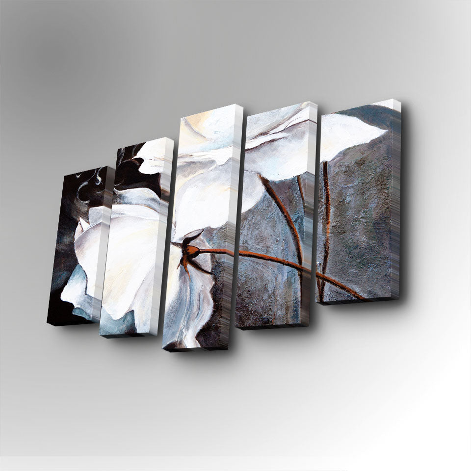 Tablou canvas 5 bucăți 5PUC-041, Multicolor, 82x50x3 cm
