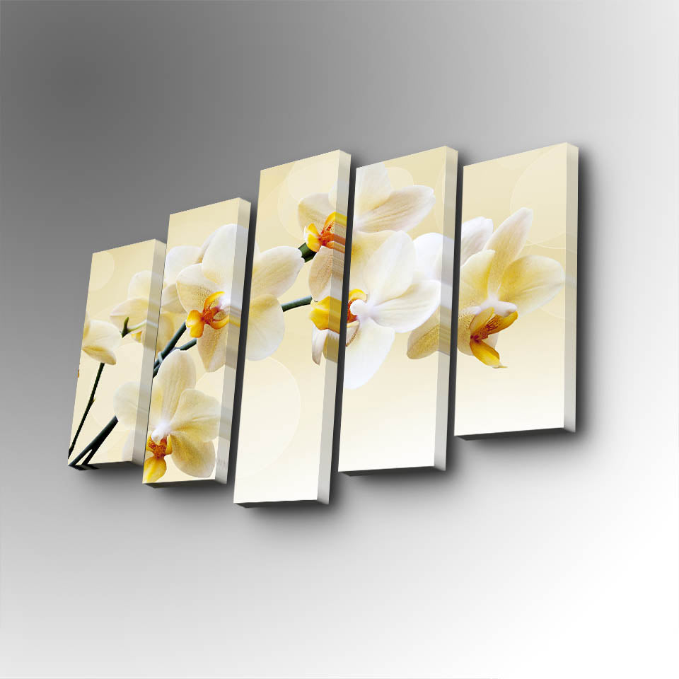 Tablou canvas 5 bucăți 5PUC-140, Multicolor, 82x50x3 cm