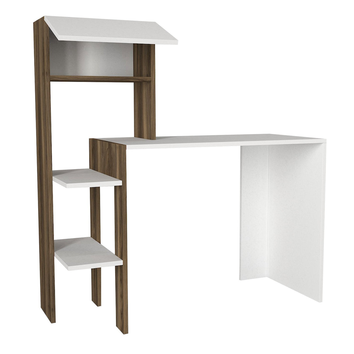 Birou Bumin, Alb - Nuc, 45x22x120 cm