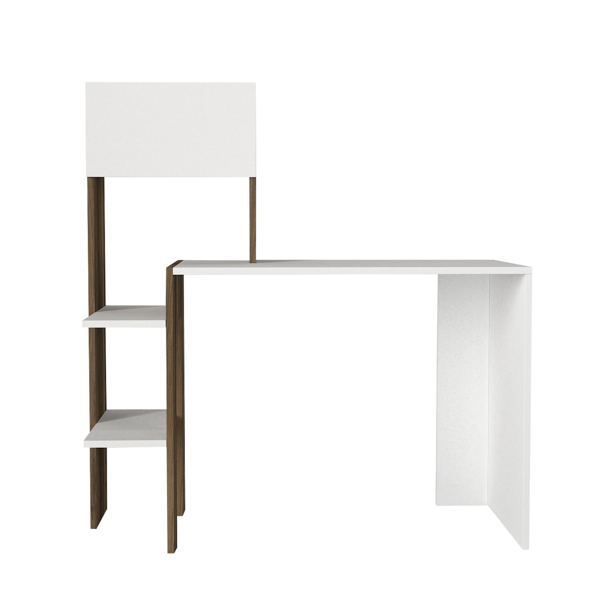 Birou Bumin, Alb - Nuc, 45x22x120 cm