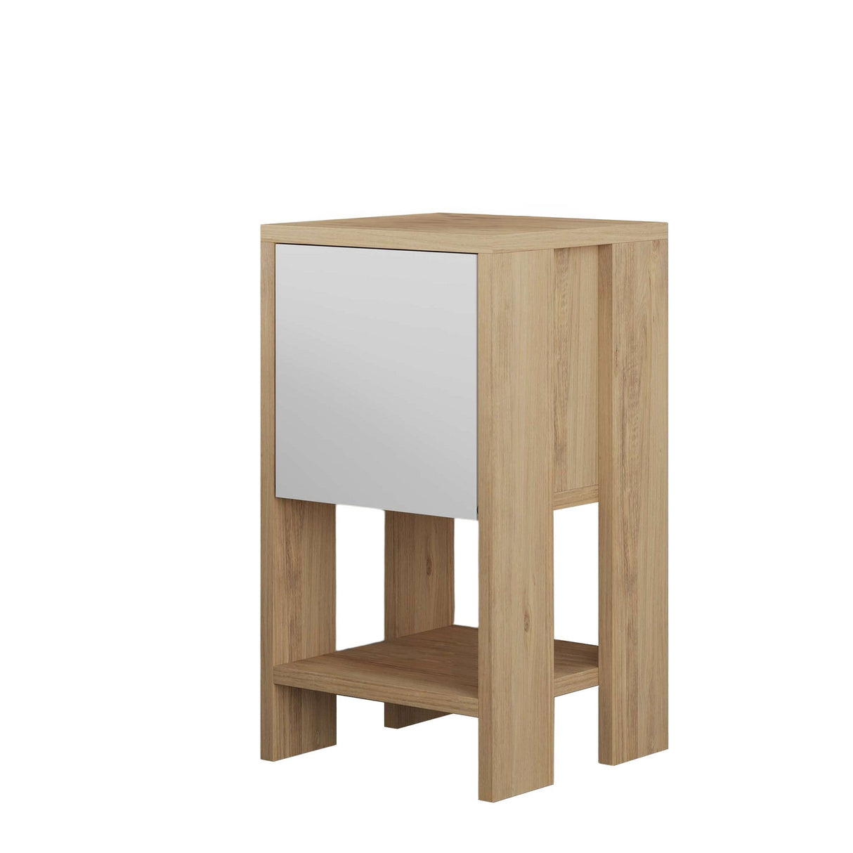 Noptieră Ema, Diverse culori, 30x30x55 cm - Stejar safir - Alb | SKU: 776HMS6201 | Noptieră Ema, 30x30x55 cm, varianta Stejar safir - Alb, produs pentru amenajarea locuinței, disponibil online în România la CasaMob