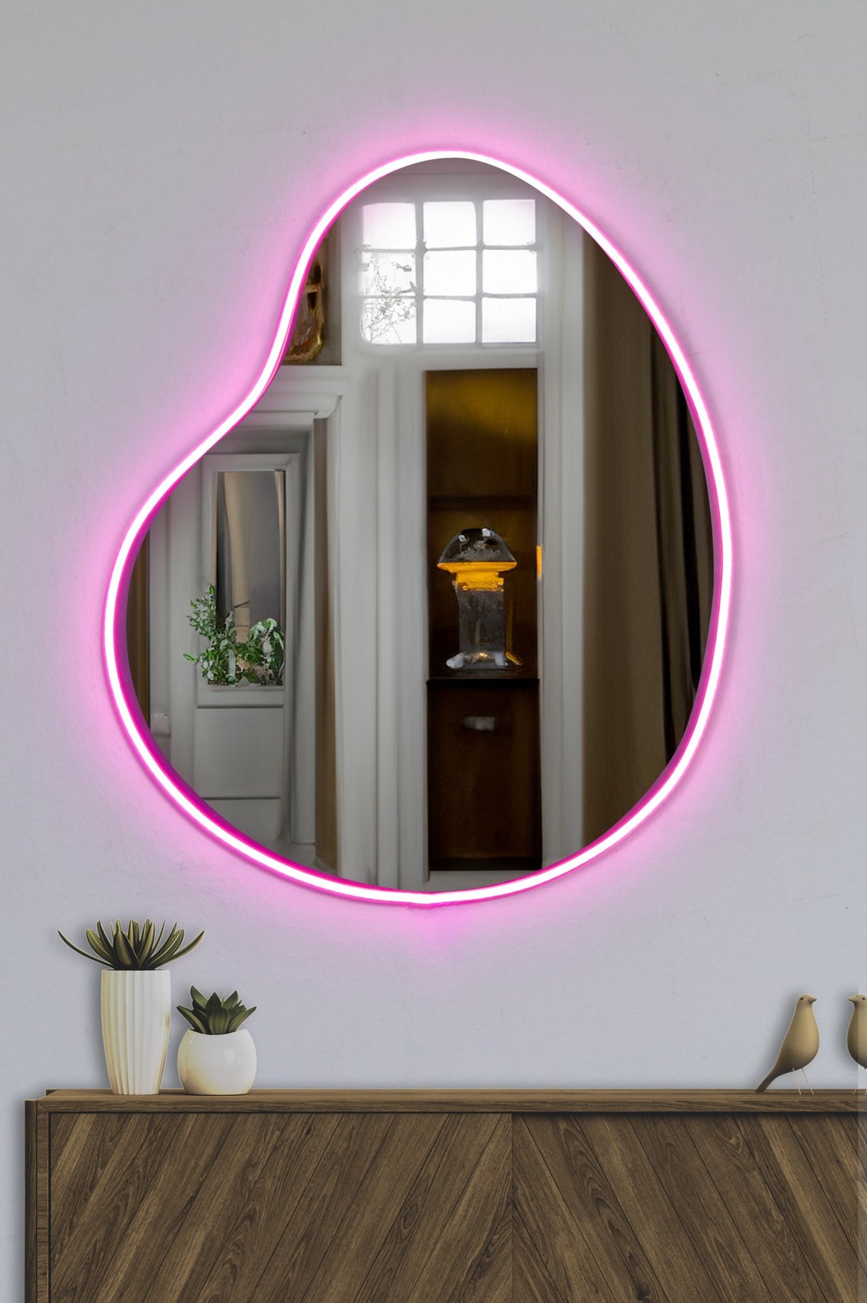 Oglindă decorativă cu LED Glenia, Diverse culori, 50x60 cm - Oglindă decorativă cu LED Glenia, Diverse culori, 50x60 cm, SKU 782MRL1115, imagine 9