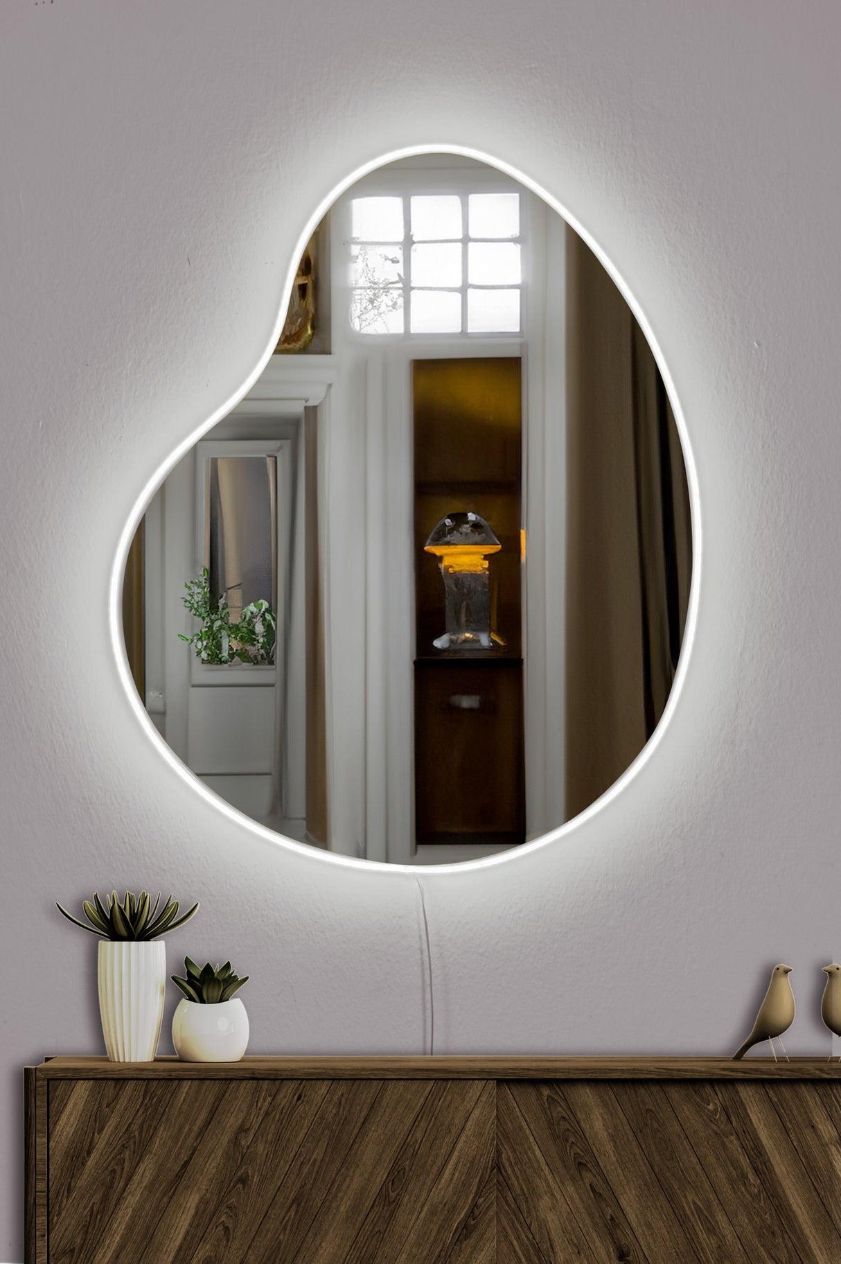 Oglindă decorativă cu LED Glenia, Diverse culori, 50x60 cm - Oglindă decorativă cu LED Glenia, Diverse culori, 50x60 cm, SKU 782MRL1116, imagine 17