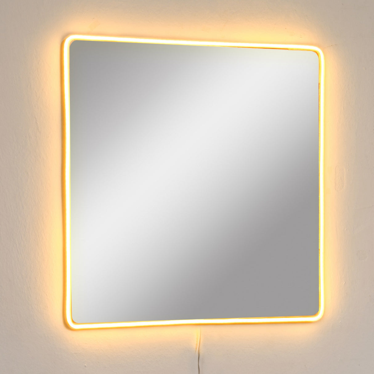 Oglindă decorativă cu LED Pătrată, Diverse culori, 50x50 cm - Oglindă decorativă cu LED Pătrată, Diverse culori, 50x50 cm, SKU 782MRL1147, imagine 2