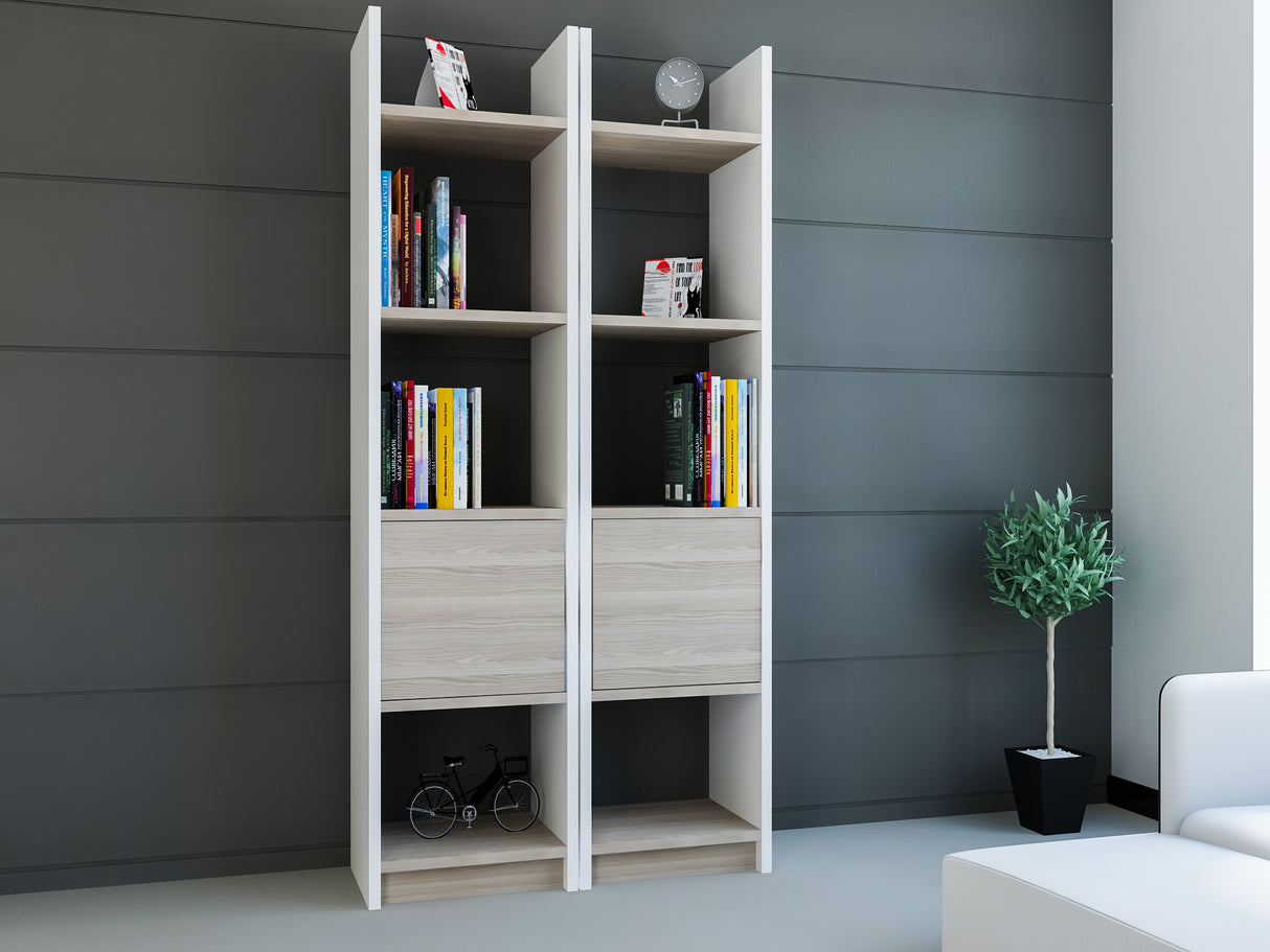 Bibliotecă Esbi 102, Diverse culori, 66x30x150 cm - Alb - Cordoba | SKU: 788DEC3618 | Bibliotecă Esbi 102, 66x30x150 cm, varianta Alb - Cordoba, produs pentru amenajarea locuinței, disponibil online în România la CasaMob