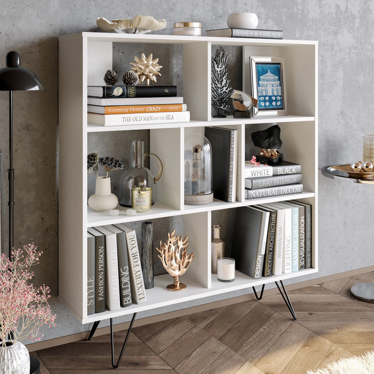 Bibliotecă Mistico, Diverse culori, 120x30x132 cm - Alb | SKU: 788DEC4028 | Bibliotecă Mistico, 120x30x132 cm, varianta Alb, produs pentru amenajarea locuinței, disponibil online în România la CasaMob