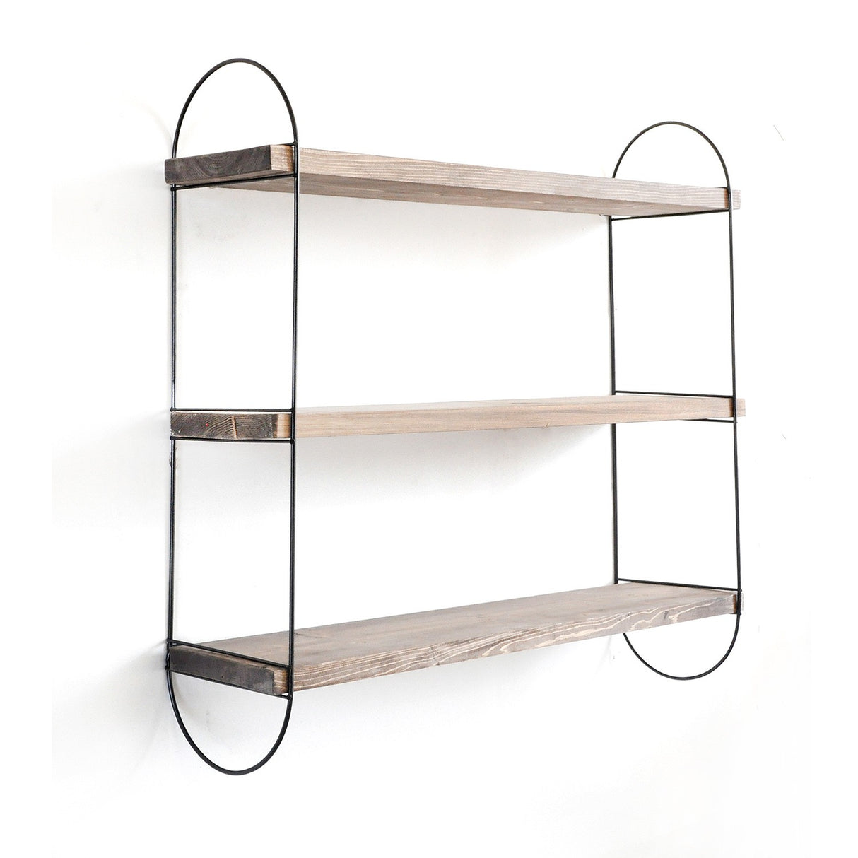 Raft de perete Wr041, Nuc - Negru, 60x15x55 cm