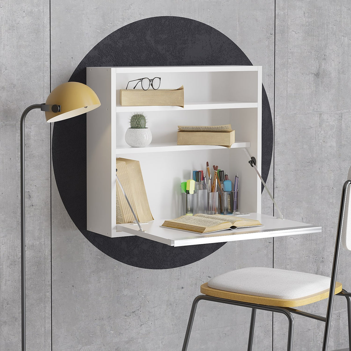 Birou Optimum, Alb, 64x20x60 cm
