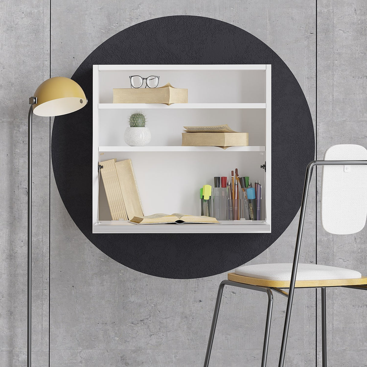 Birou Optimum, Alb, 64x20x60 cm