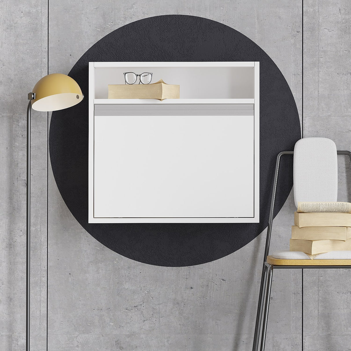 Birou Optimum, Alb, 64x20x60 cm