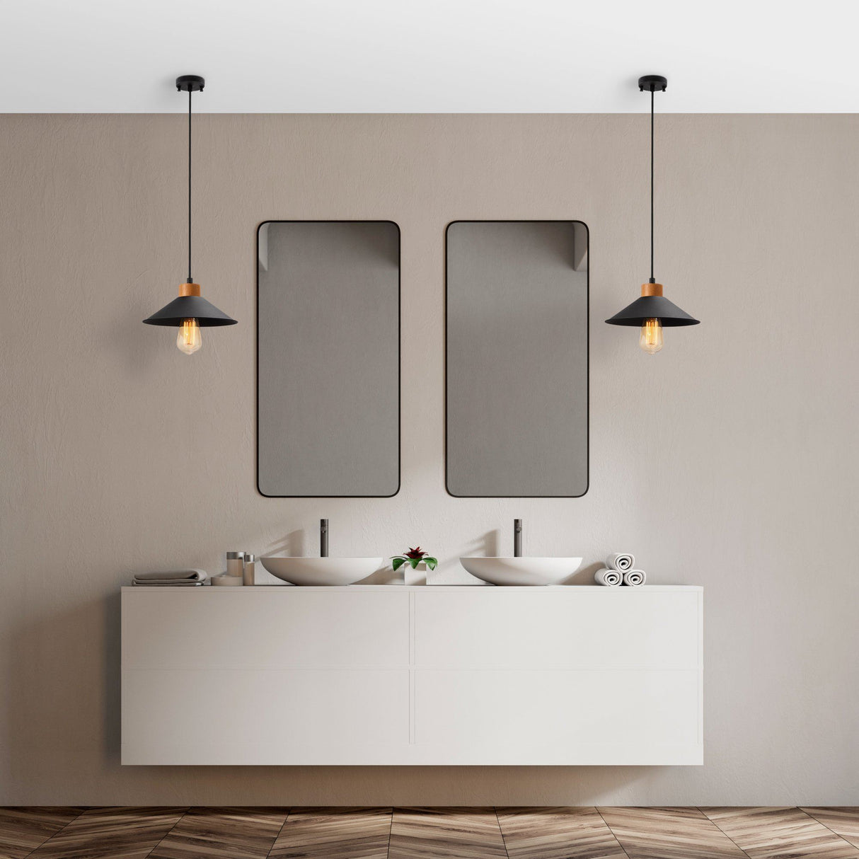 Lustră GMN-00007, Negru, Ø24x103 cm