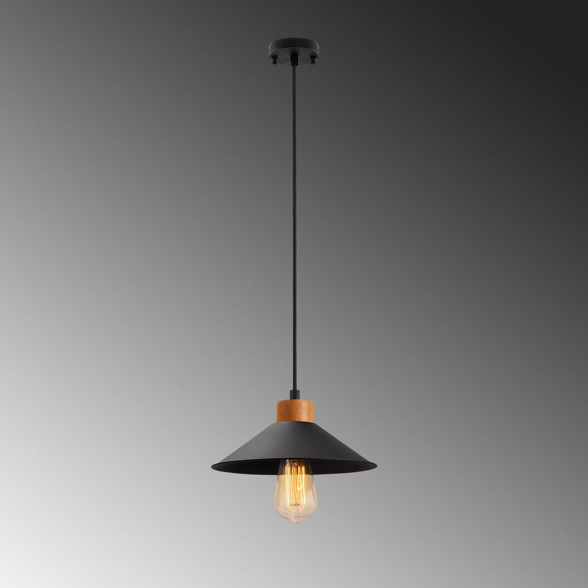 Lustră GMN-00007, Negru, Ø24x103 cm