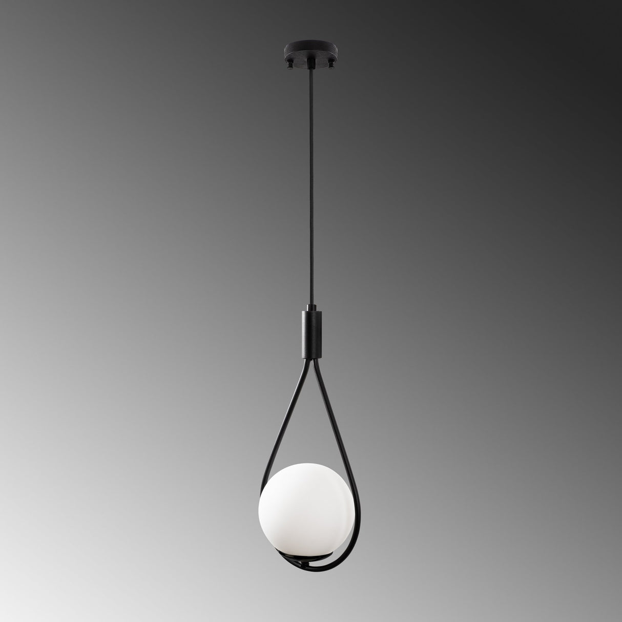Lustră GMN-00008, Negru, Ø15x56 cm