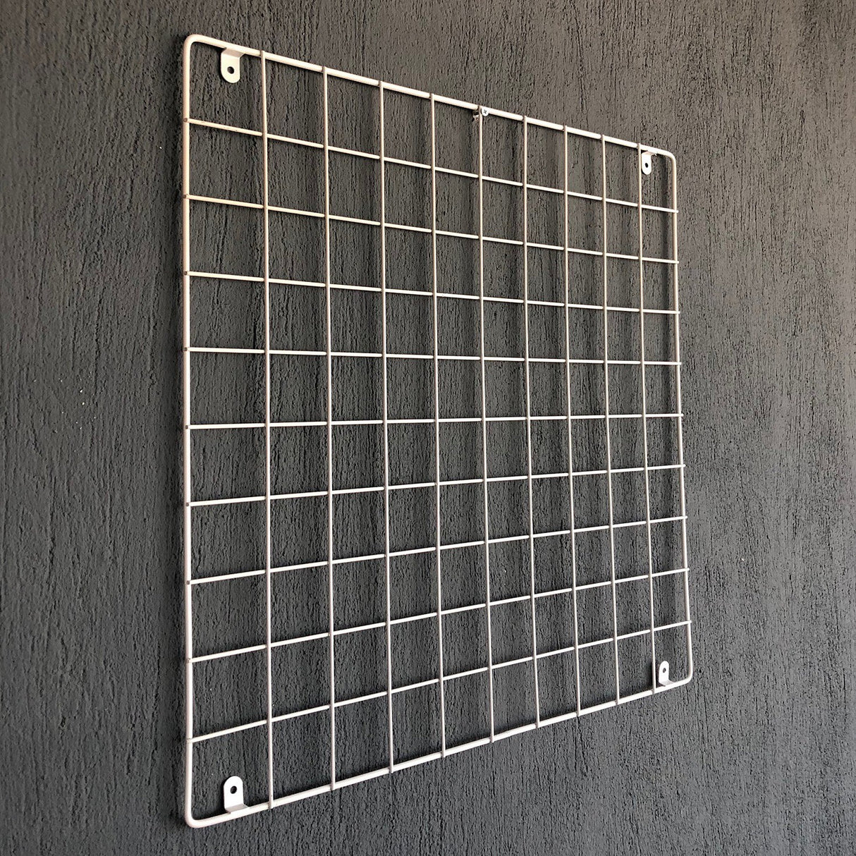Decorațiune de perete din metal WR006, Alb, 60x60x3 cm