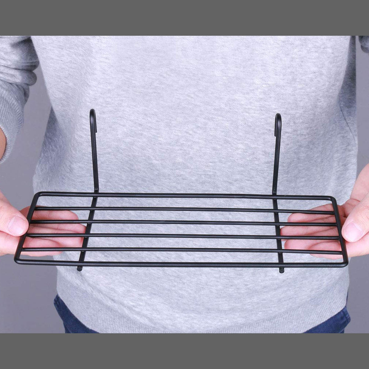 Decorațiune de perete din metal WR015, Negru, 24x10x8 cm