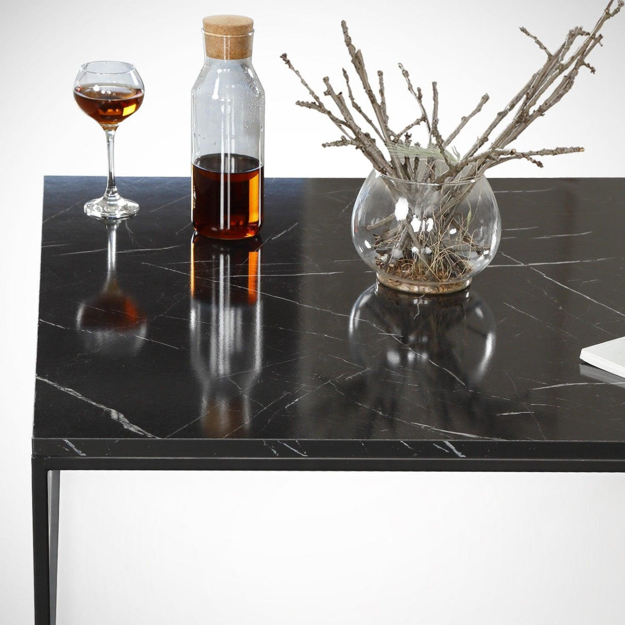 Masuta de cafea King Royal, Negru, 75 x 43 x 75 cm