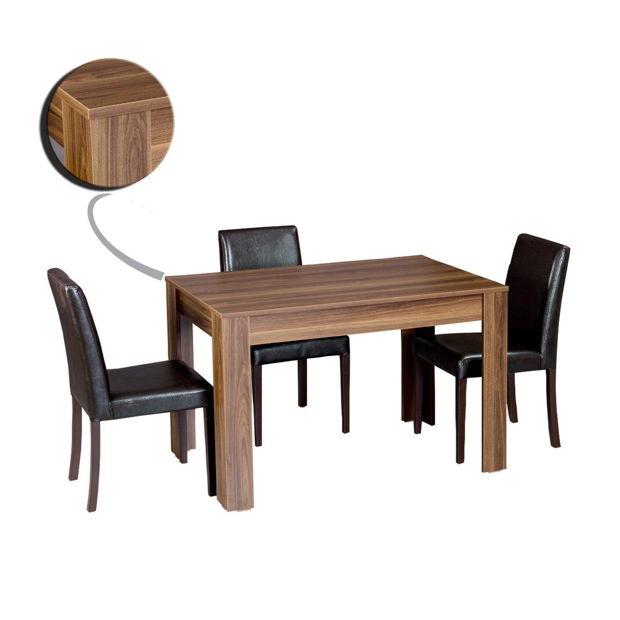 Masa Dining Bucatarie Single 120, 120 x 78 x 80 cm - Nuc, SKU 801CMY2904