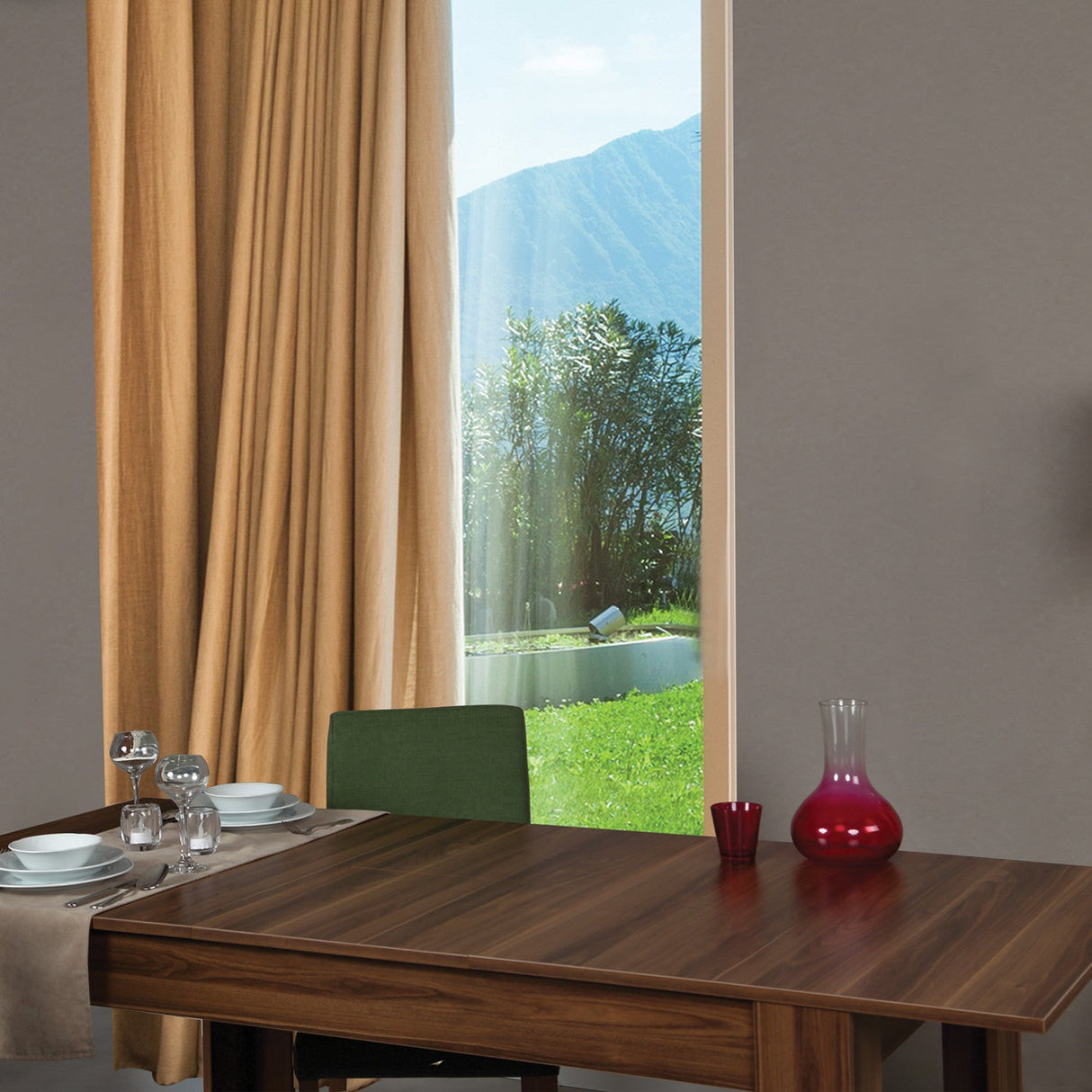 Masă dining extensibilă Bois, Diverse culori, 78x90x150 cm - Nuc | SKU: 801CMY2911 | Masă dining extensibilă Bois, 78x90x150 cm, varianta Nuc, produs pentru amenajarea locuinței, disponibil online în România la CasaMob