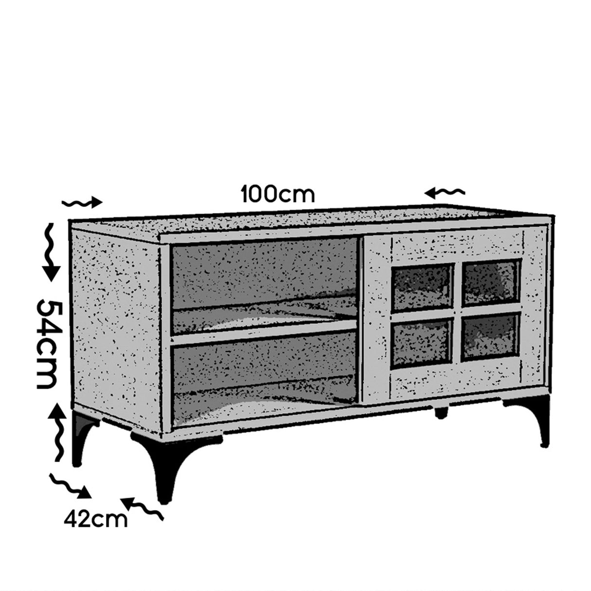 Comodă TV Revival 100, Diverse culori, 100x42x54 cm - Alb | SKU: 801CMY3001 | Comodă TV Revival 100, 100x42x54 cm, varianta Alb, produs pentru amenajarea locuinței, disponibil online în România la CasaMob