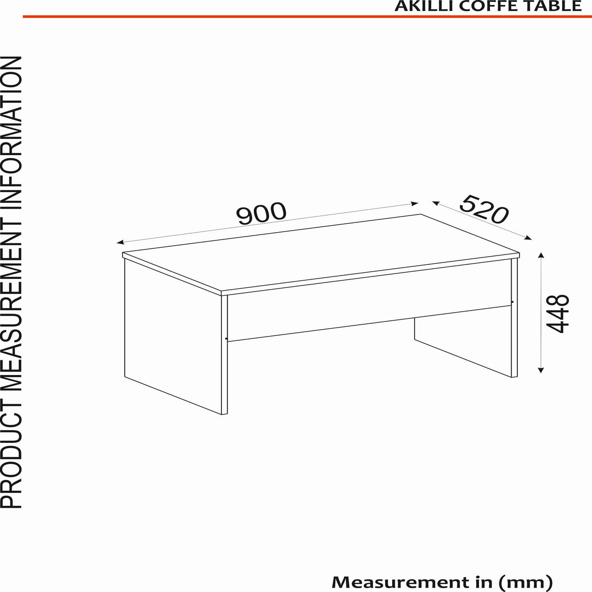 Măsuță de cafea Akilli, Travertin, 90x45x52 cm