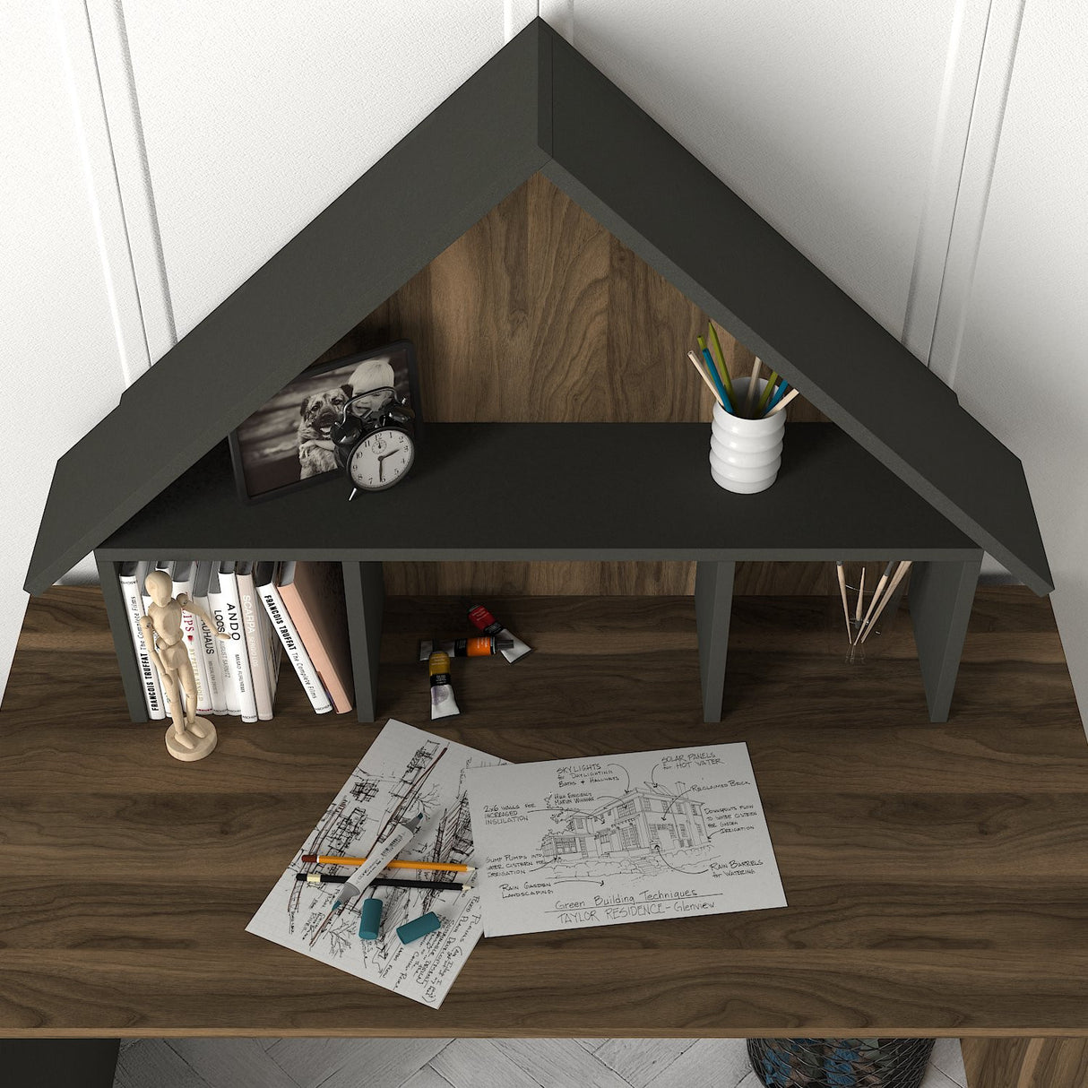 Birou Denver, Antracit, 120x60x74 cm