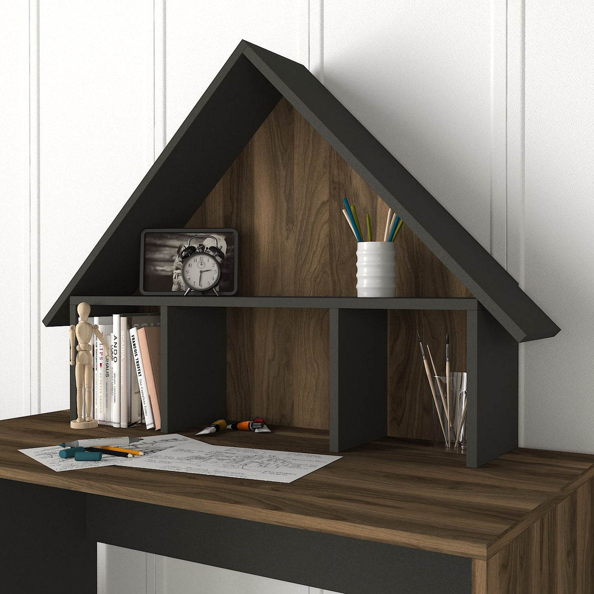 Birou Denver, Antracit, 120x60x74 cm