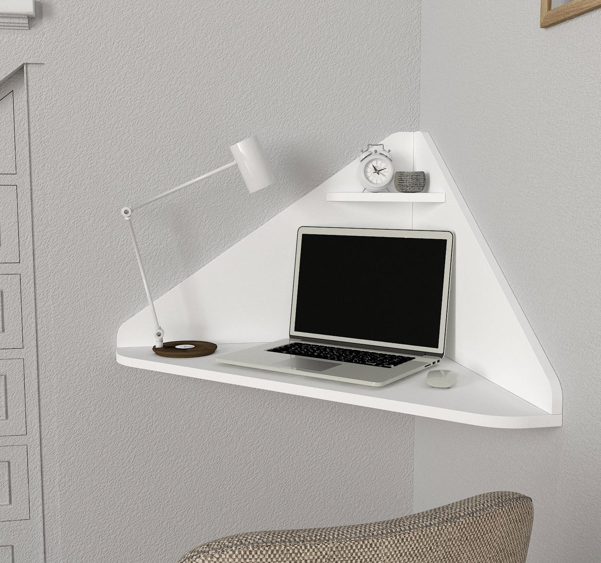 Birou Homeoffice, Alb, 64x64x45 cm