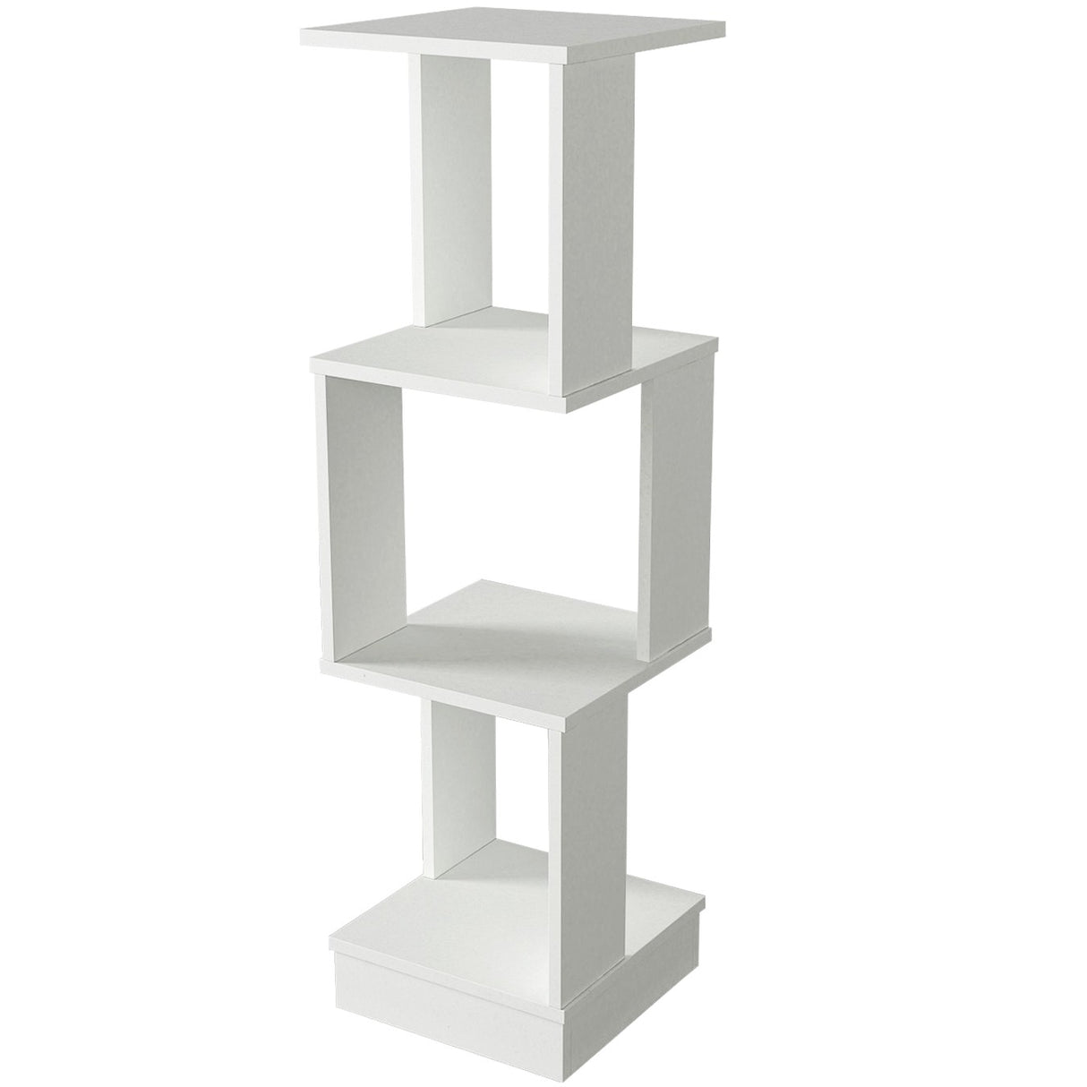 Bibliotecă Levander, Alb, 35x35x120 cm