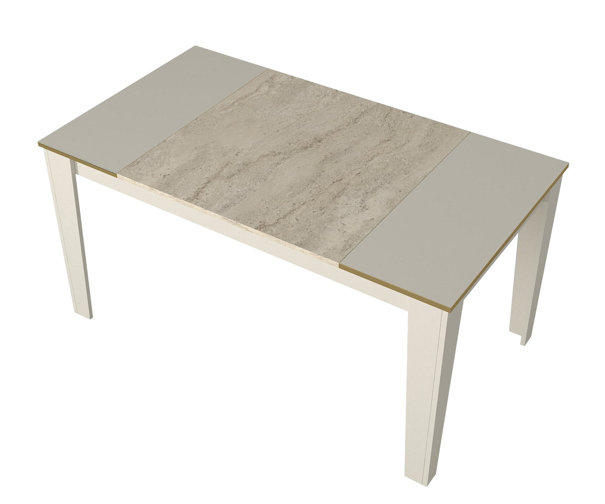 Masă dining Veyron, Travertin - Sandstone, 145x85x76 cm