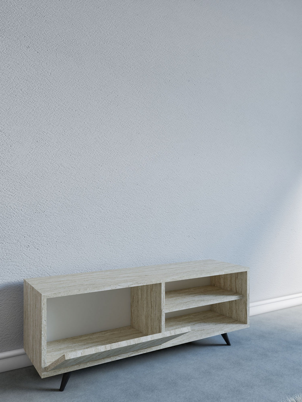 Comodă TV Maku, Travertin, 120x35x47 cm
