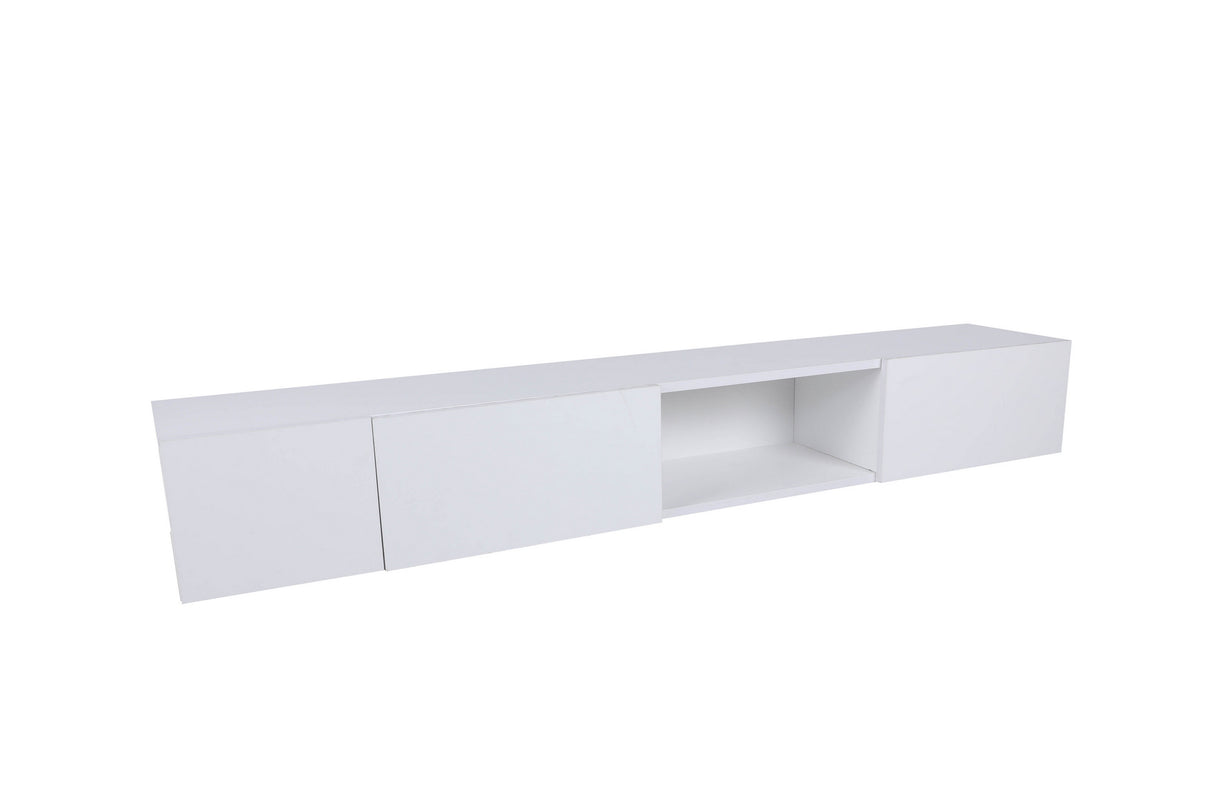 Comodă TV Wagna, Alb, 180x25x30 cm