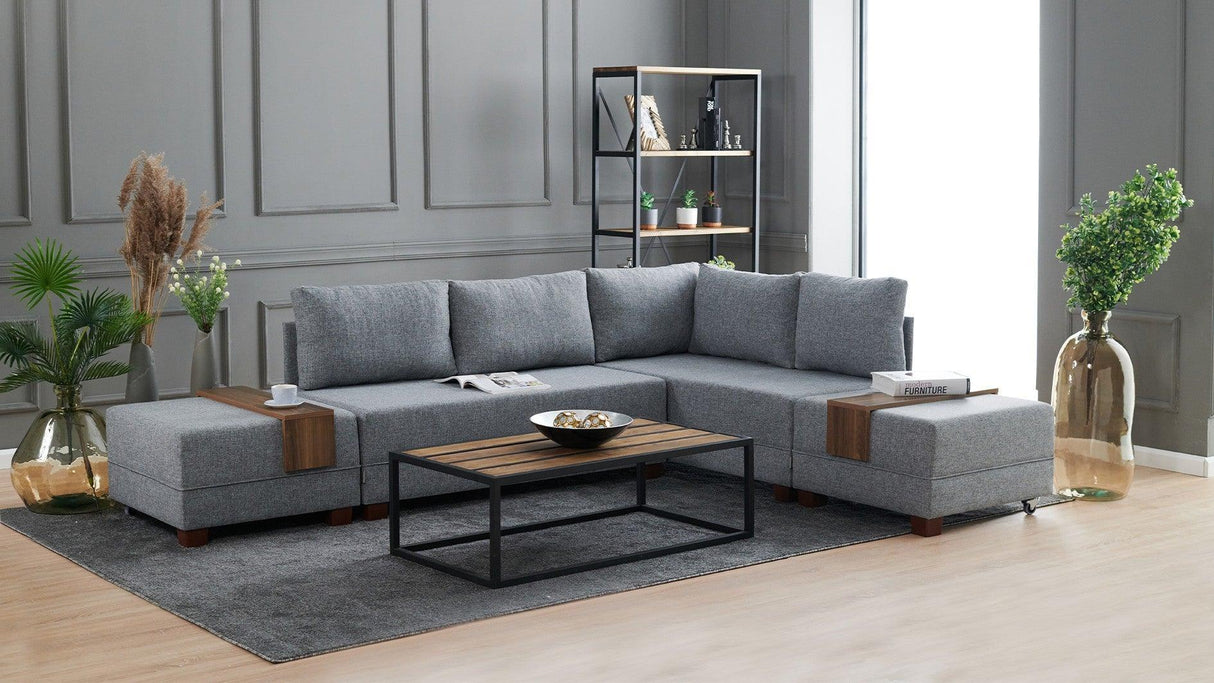 Canapea extensibilă de colț Fly, 1 piesă, Dreapta, Diverse culori, 210x280x70 cm - Gri deschis | SKU: 825BLC1003 | Canapea extensibilă de colț Fly, 1 piesă, Dreapta, 210x280x70 cm, varianta Gri deschis, produs pentru amenajarea locuinței, disponibil online în România la CasaMob