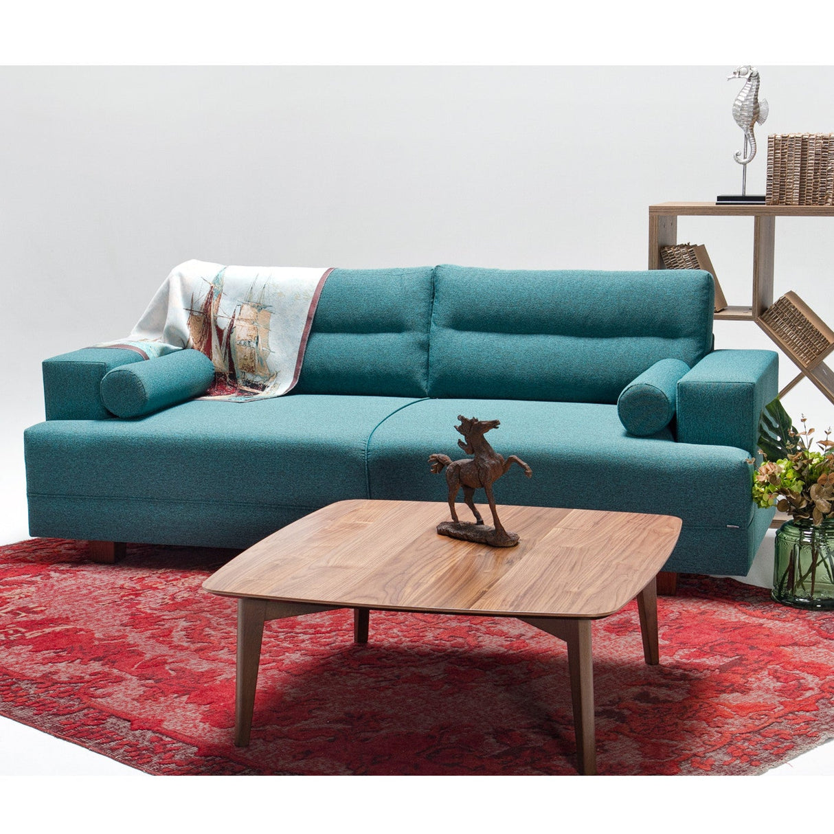Canapea fixă Oslo, Diverse culori, Diverse configurații, 210x78x85 cm - Turcoaz - 3 locuri | SKU: 825BLC1192 | Canapea fixă Oslo, 210x78x85 cm, varianta Turcoaz - 3 locuri, produs pentru amenajarea locuinței, disponibil online în România la CasaMob