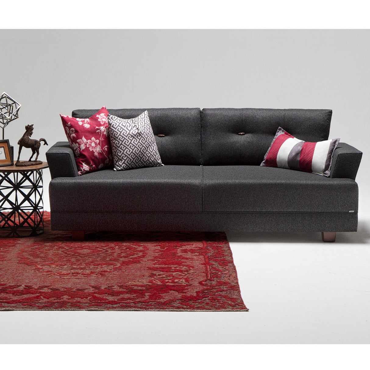 Canapea fixă 3 locuri Balzan, Diverse culori, 208x78x85 cm - Gri | SKU: 825BLC1196 | Canapea fixă 3 locuri Balzan, 208x78x85 cm, varianta Gri, produs pentru amenajarea locuinței, disponibil online în România la CasaMob