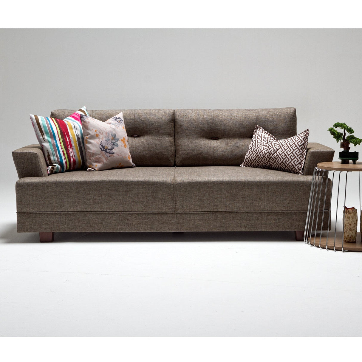 Canapea fixă 3 locuri Balzan, Diverse culori, 208x78x85 cm - Maro | SKU: 825BLC1197 | Canapea fixă 3 locuri Balzan, 208x78x85 cm, varianta Maro, produs pentru amenajarea locuinței, disponibil online în România la CasaMob