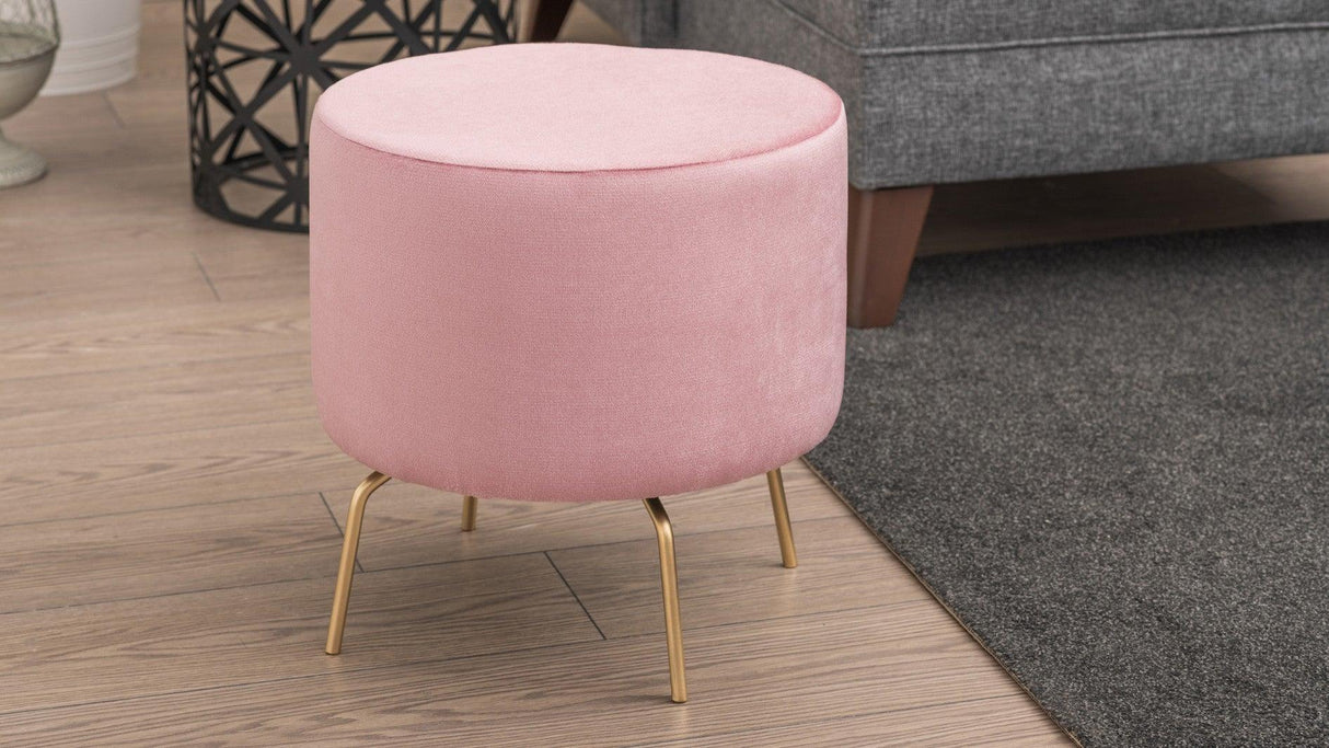 Taburet Octo, Diverse culori, 40x40x40 cm - Roz - Auriu | SKU: 825BLC2509 | Taburet Octo, 40x40x40 cm, varianta Roz - Auriu, produs pentru amenajarea locuinței, disponibil online în România la CasaMob