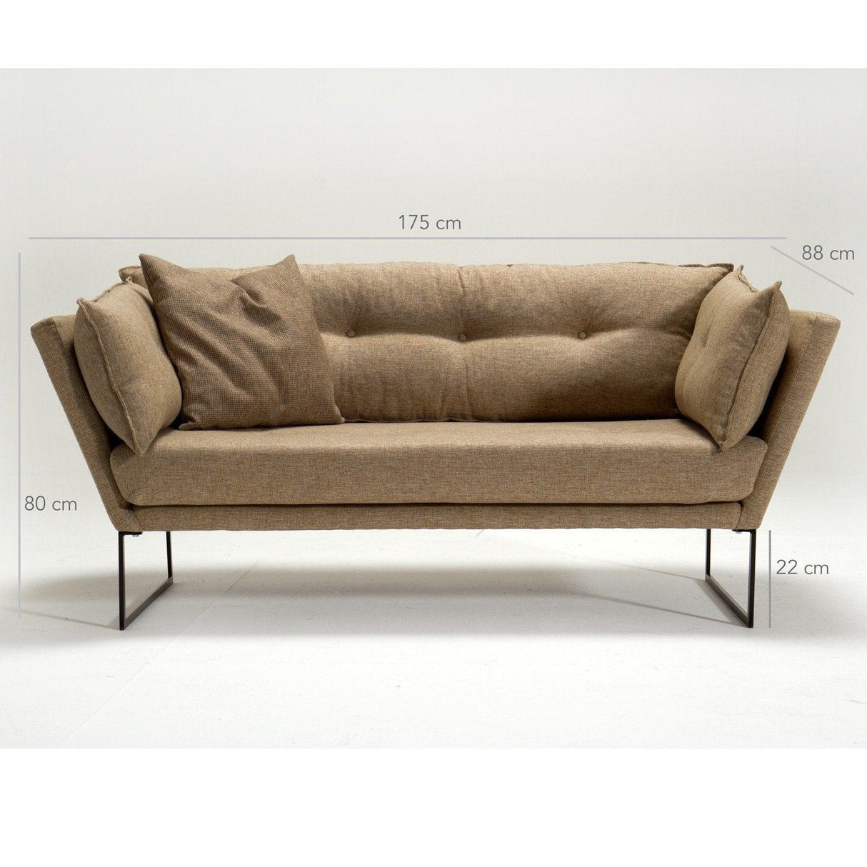 Canapea fixă Relax, Diverse culori, Diverse configurații, Diverse dimensiuni - Verde - 175x88x80 cm - 2 locuri | SKU: 825BLC1331 | Canapea fixă Relax, varianta Verde - 175x88x80 cm - 2 locuri, produs pentru amenajarea locuinței, disponibil online în România la CasaMob