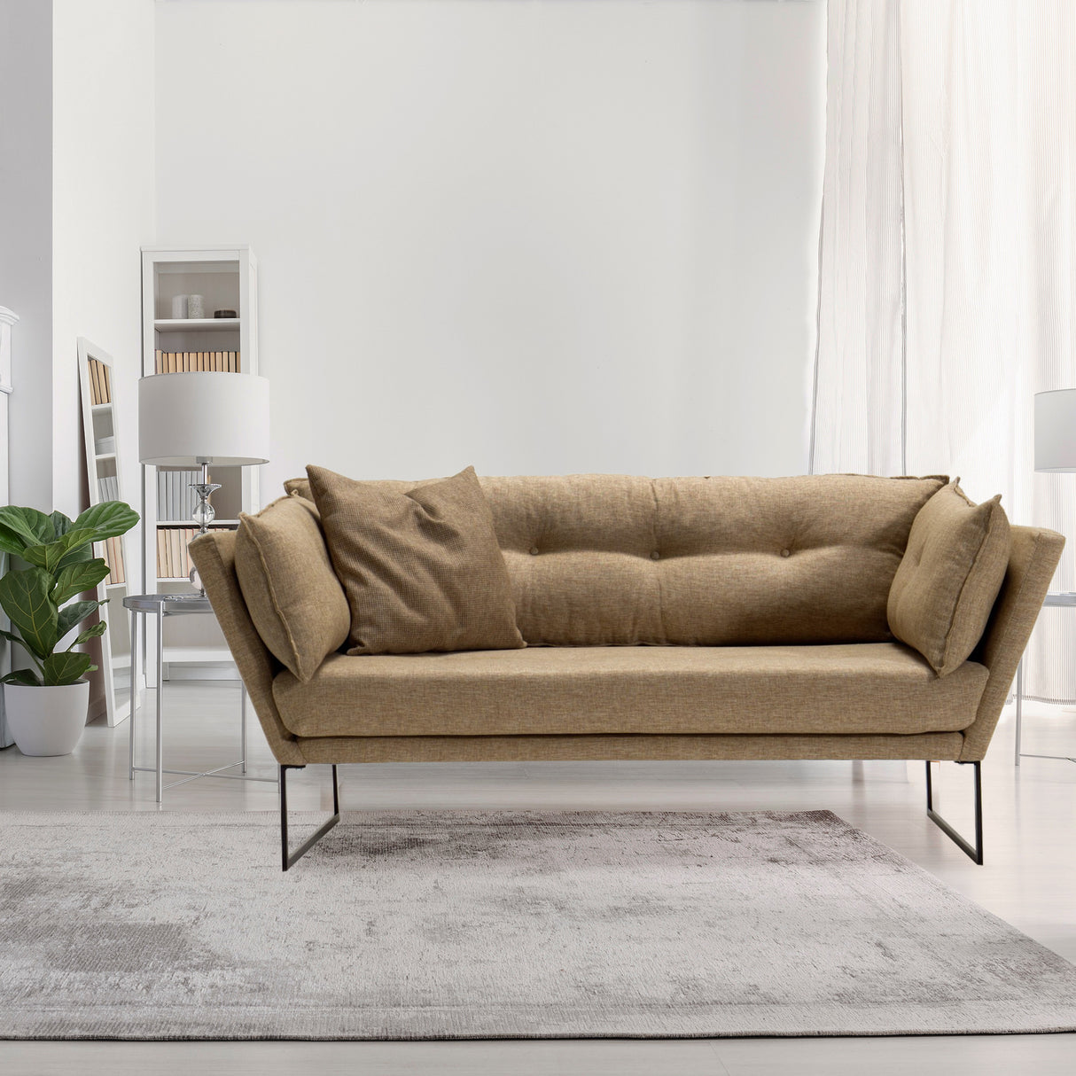 Canapea fixă 2 locuri Relax - Cotton, Diverse culori, 175x88x80 cm - Maro deschis | SKU: 825BLC1332 | Canapea fixă 2 locuri Relax - Cotton, 175x88x80 cm, varianta Maro deschis, produs pentru amenajarea locuinței, disponibil online în România la CasaMob