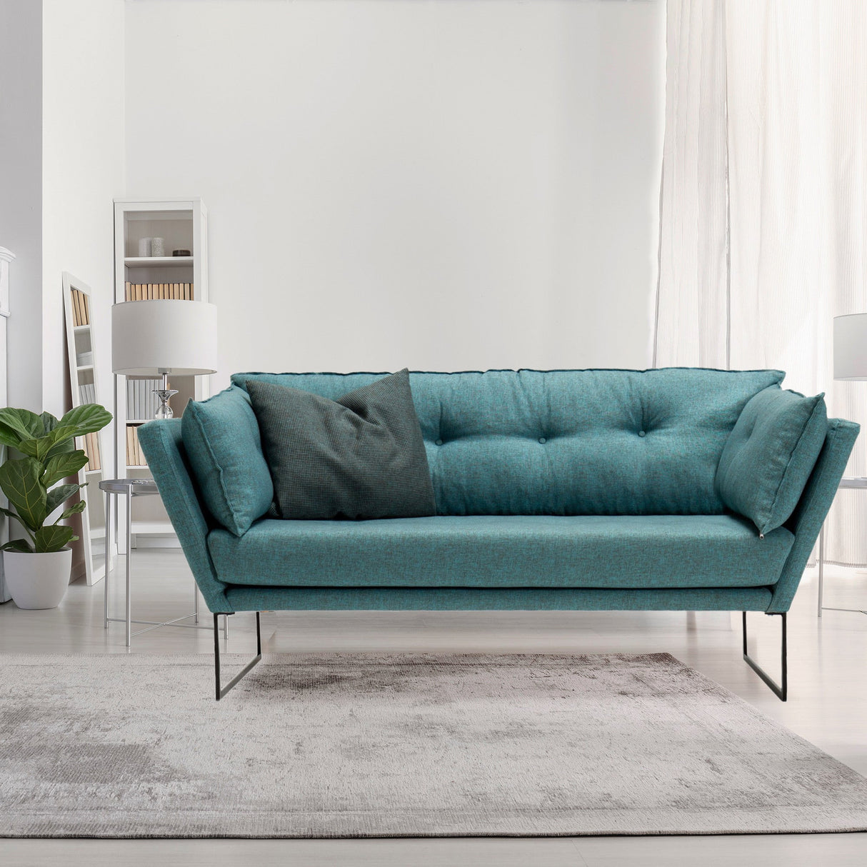 Canapea fixă 2 locuri Relax - Cotton, Diverse culori, 175x88x80 cm - Albastru deschis | SKU: 825BLC1333 | Canapea fixă 2 locuri Relax - Cotton, 175x88x80 cm, varianta Albastru deschis, produs pentru amenajarea locuinței, disponibil online în România la CasaMob
