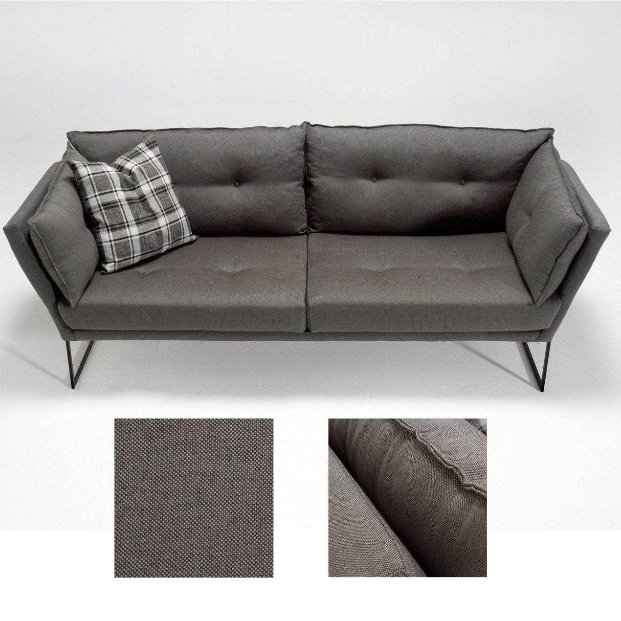Canapea fixă Relax, Diverse culori, Diverse configurații, Diverse dimensiuni - Gri - 212x88x80 cm - 3 locuri | SKU: 825BLC1334 | Canapea fixă Relax, varianta Gri - 212x88x80 cm - 3 locuri, produs pentru amenajarea locuinței, disponibil online în România la CasaMob