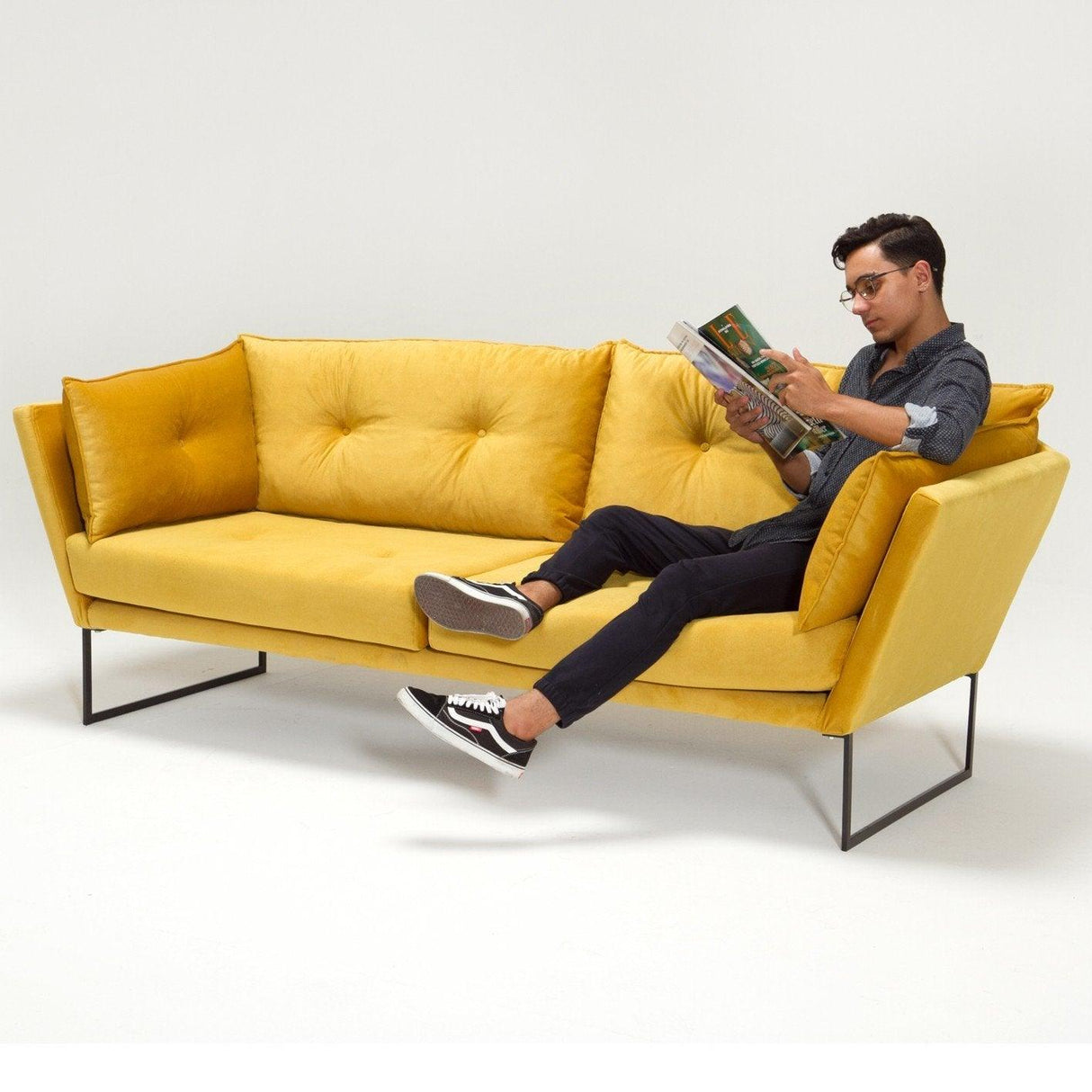 Canapea fixă Relax, Diverse culori, Diverse configurații, Diverse dimensiuni - Albastru - 212x88x72 cm - 3 locuri | SKU: 825BLC1335 | Canapea fixă Relax, varianta Albastru - 212x88x72 cm - 3 locuri, produs pentru amenajarea locuinței, disponibil online în România la CasaMob