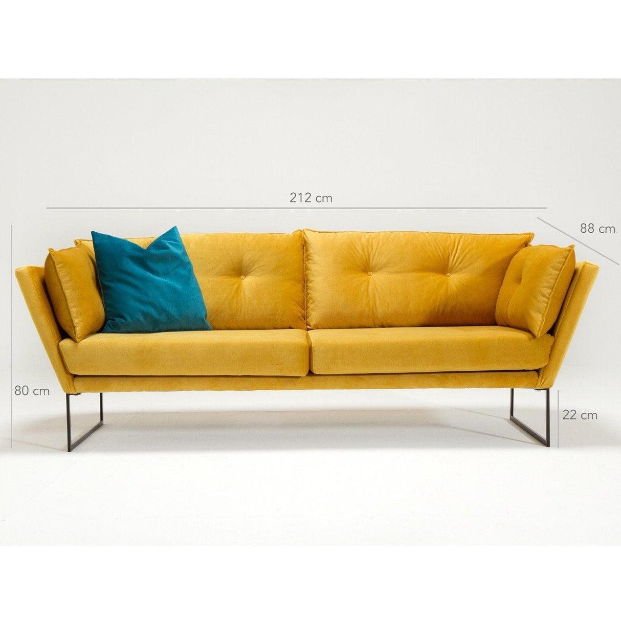Canapea fixă Relax, Diverse culori, Diverse configurații, Diverse dimensiuni - Albastru - 212x88x72 cm - 3 locuri | SKU: 825BLC1335 | Canapea fixă Relax, varianta Albastru - 212x88x72 cm - 3 locuri, produs pentru amenajarea locuinței, disponibil online în România la CasaMob